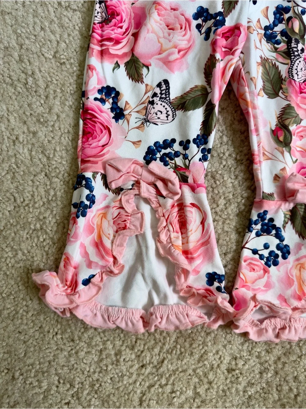 Pink Floral Mommy & Daddy Graphic Set for Girls